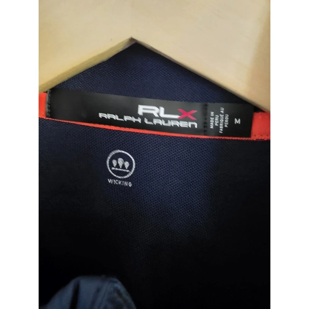 RLX Ralph Lauren Navy Blue Thermal Tech PGA Golf Jacket Quarterzip Medium
